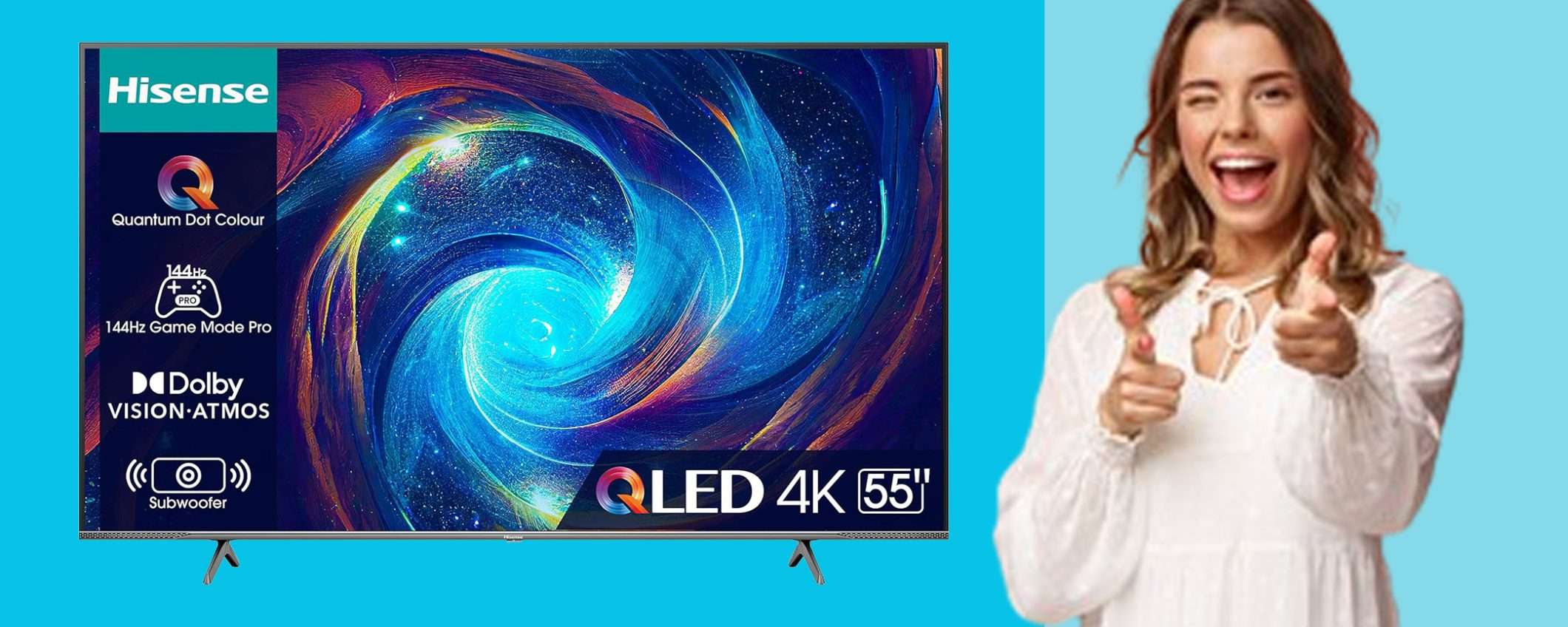 Smart TV QLED 4K Hisense da 55