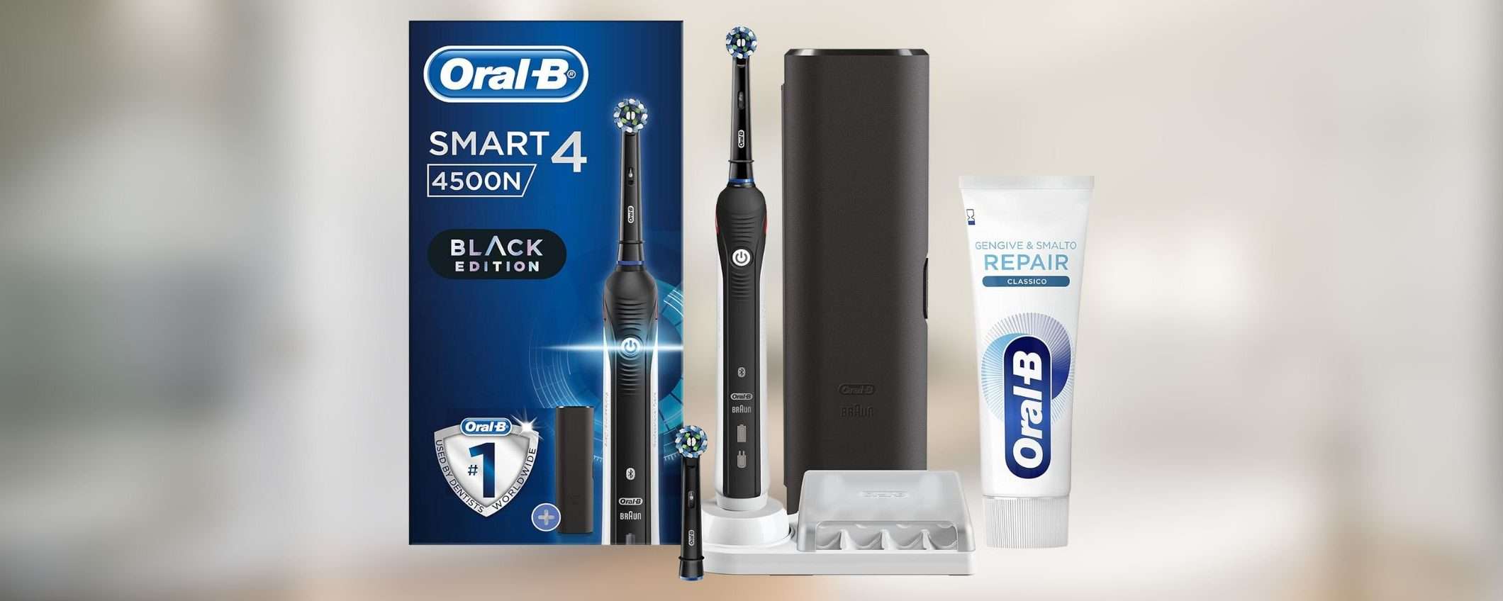 Spazzolino elettrico Oral-B, con dentifricio e accessori, in MEGA SCONTO (-46%)