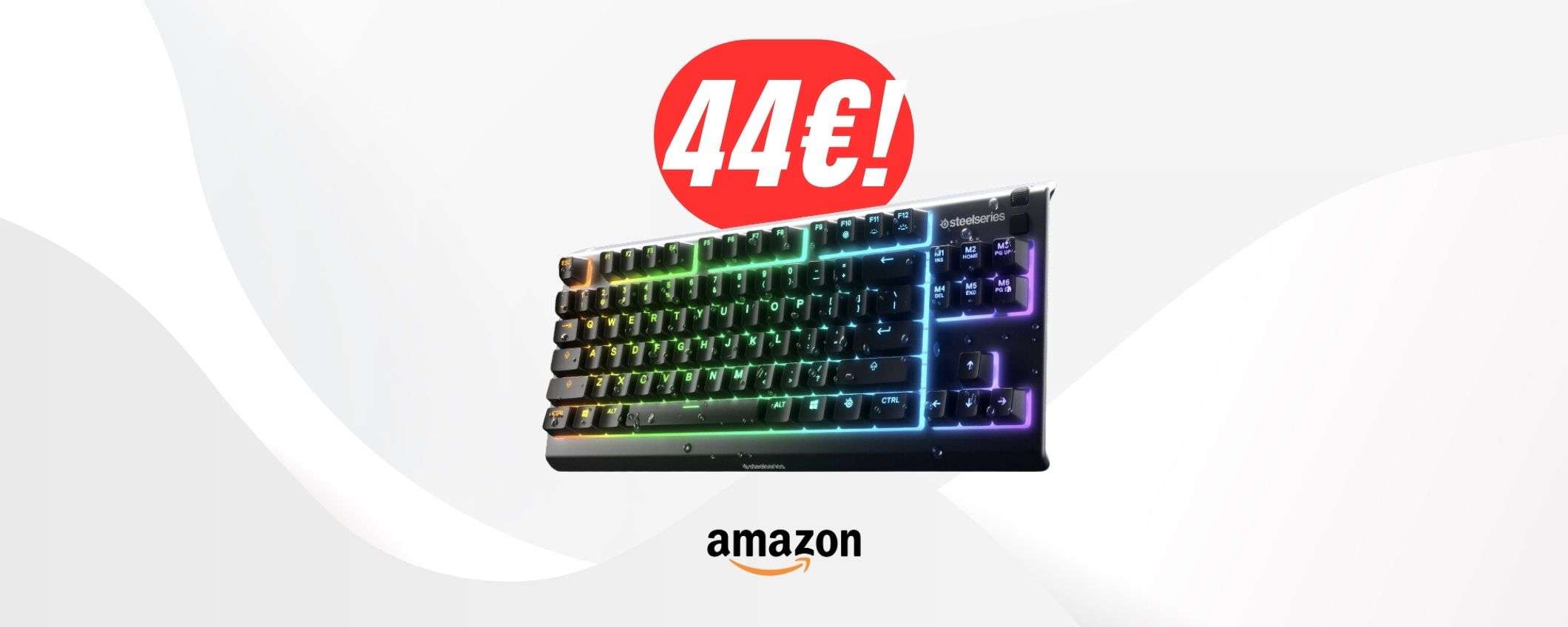 Compatta, RGB e IMPERMEABILE: questa TASTIERA di SteelSeries costa solo 44€!