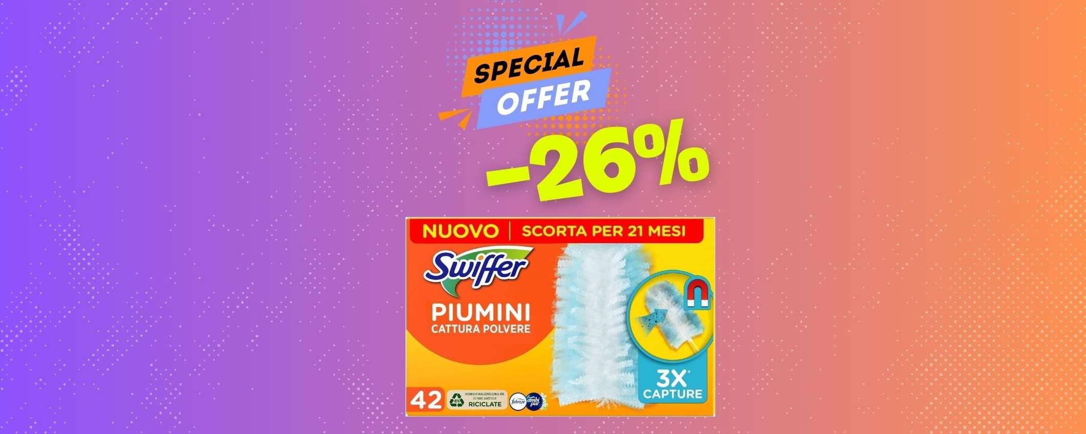 Niente più polvere e peli per casa: acquista Swiffer Duster (-26%)