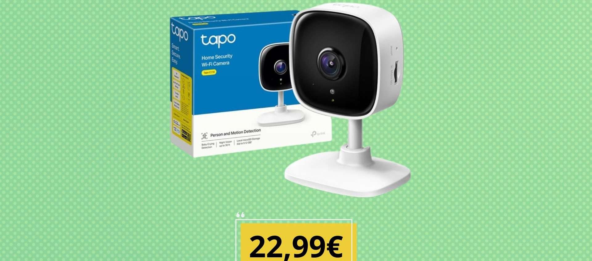 Telecamera TP-Link Tapo C110: sconto pauroso, oggi è tua a 22,99€