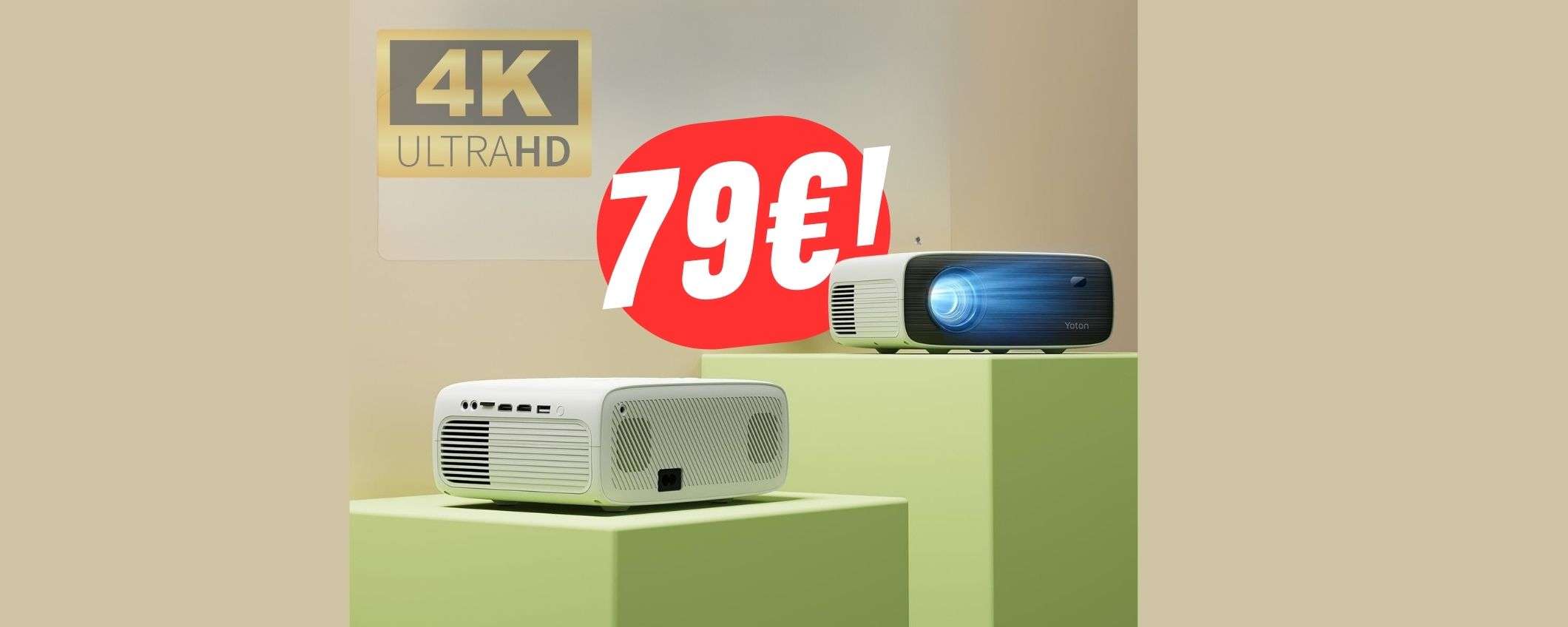 VIDEOPROIETTORE 4K a 79€?! Sì, grazie al coupon Amazon!