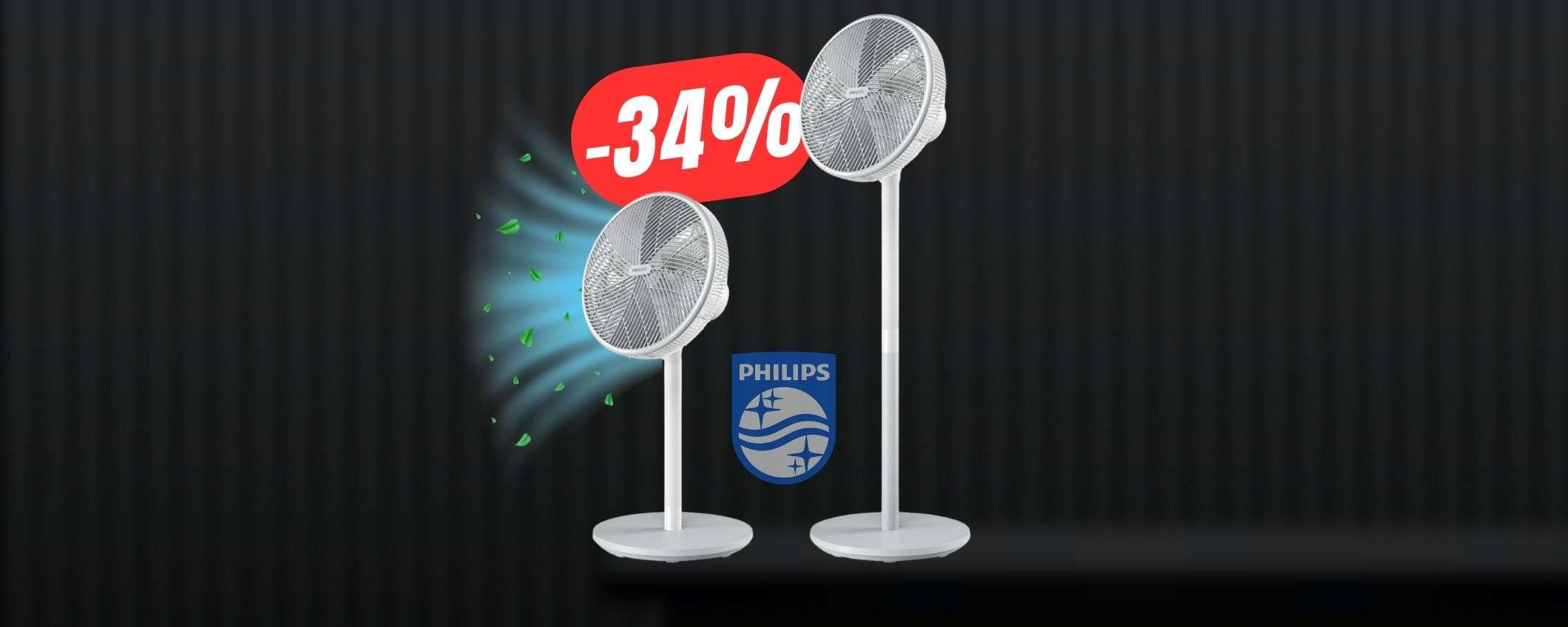 Questo VENTILATORE di Philips è regolabile e SCONTATO del 34%!