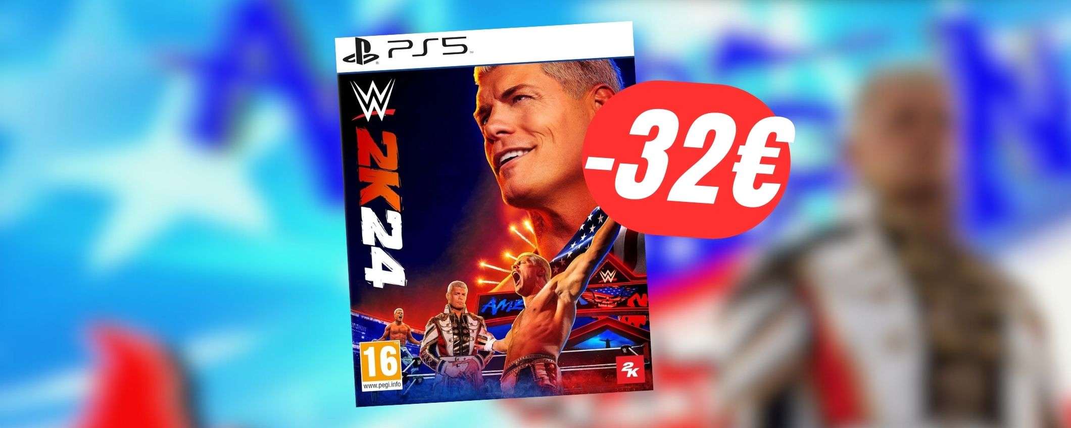 WWE 2K24 (PS5): botte da orbi a 32€ IN MENO su Amazon!