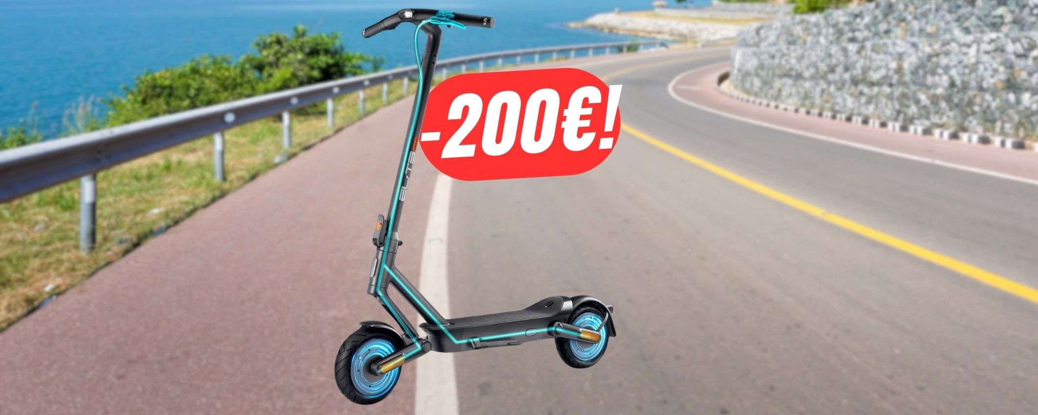 COUPON da -200€ per il monopattino elettrico con AMMORTIZZATORI a DOPPIA AZIONE per una guida al top!