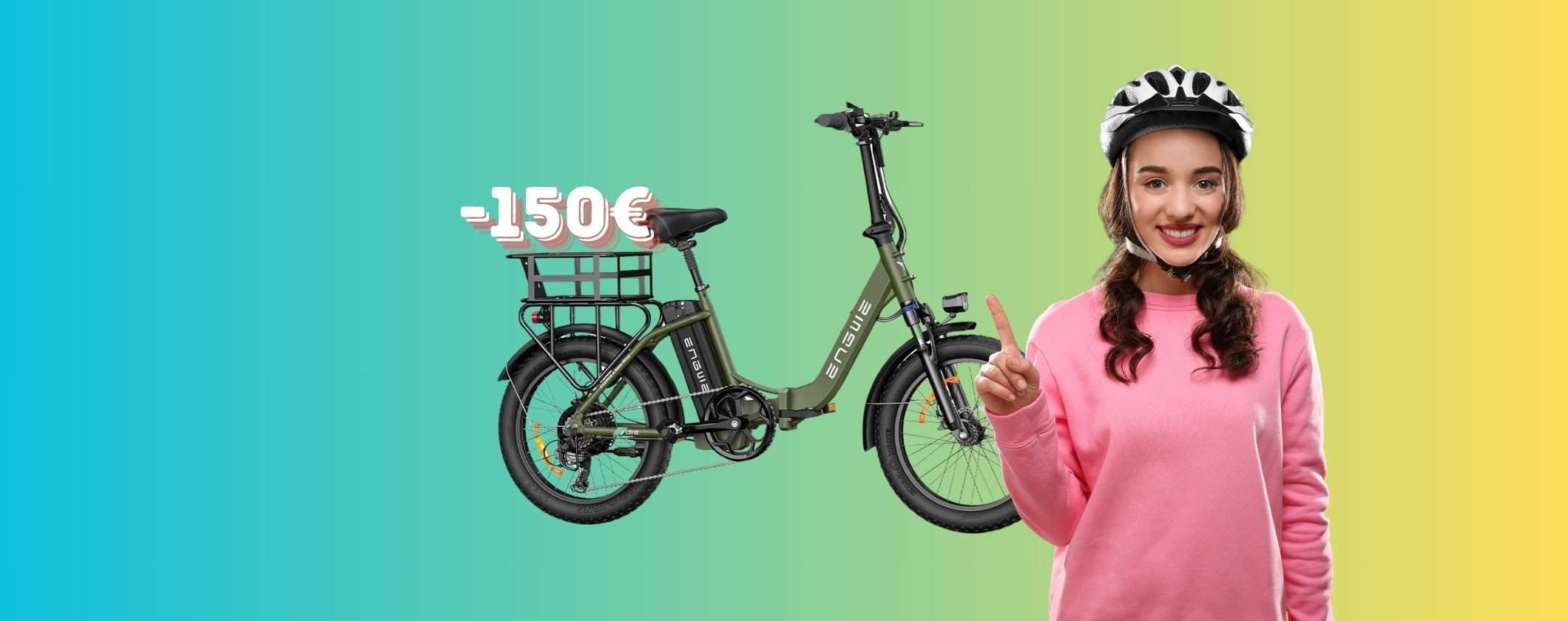 Bicicletta Elettrica PIEGHEVOLE da trekking con 150€ di SCONTO