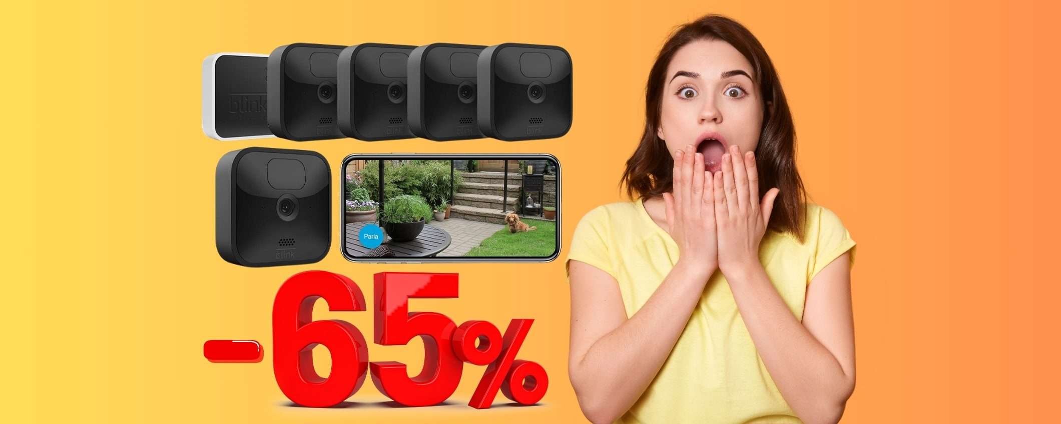 Casa SICURA con le videocamere wireless Blink Outdoor al 65% in MENO