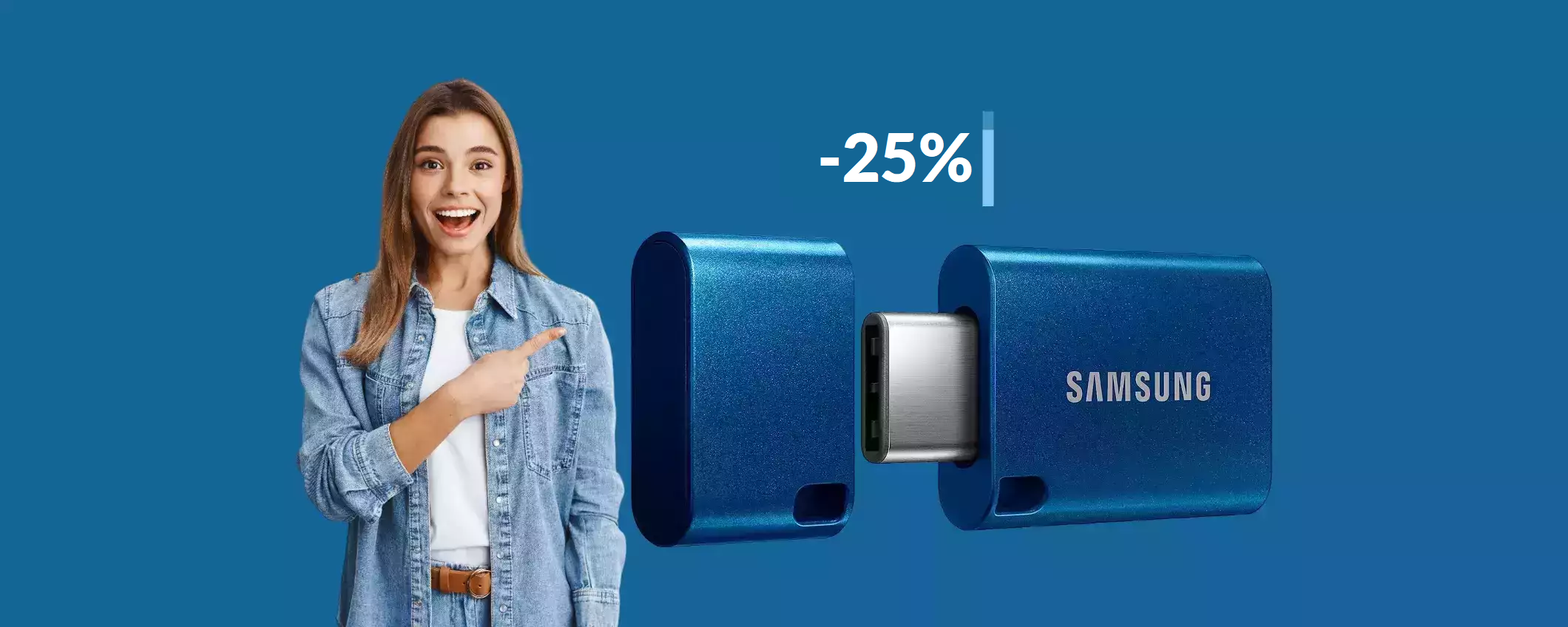 Chiavetta USB C Samsung 128GB: bastano 29€ per questa bomba