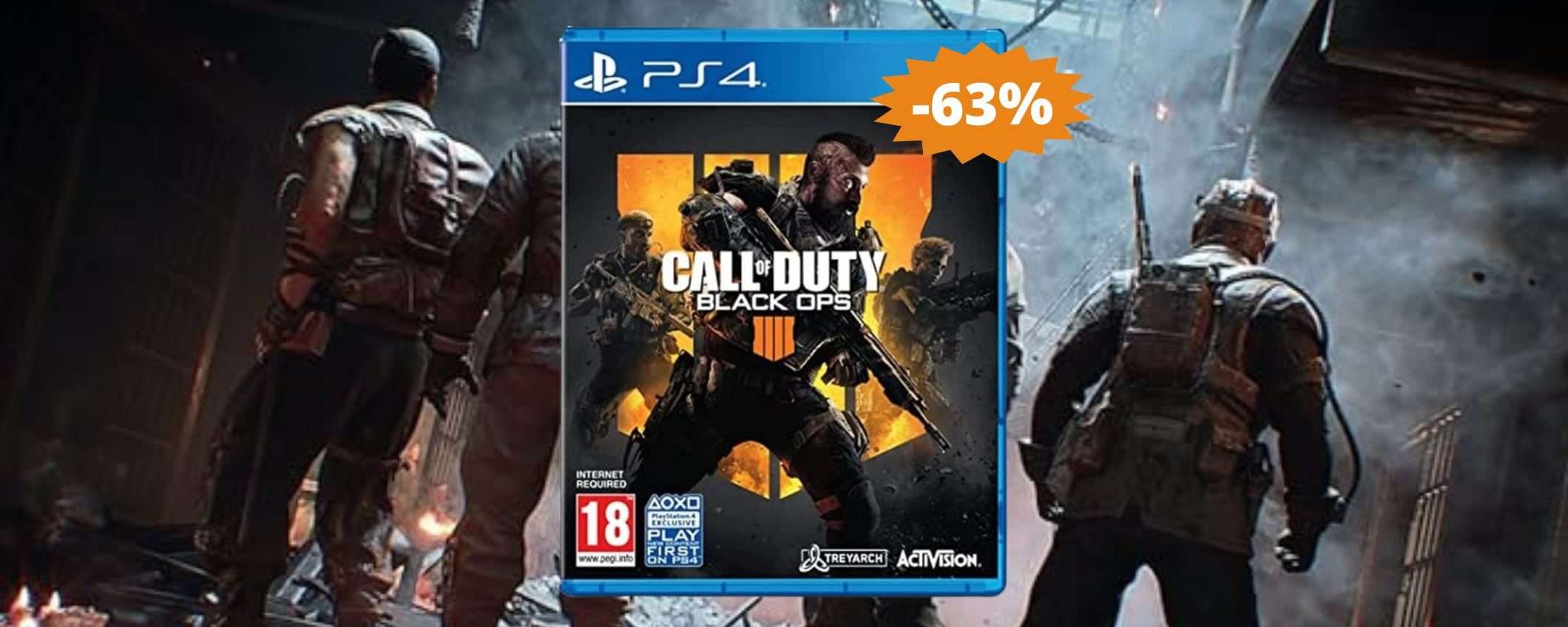 Call of Duty Black Ops 4 per PS4: prezzo BOMBA su Amazon (-63%)