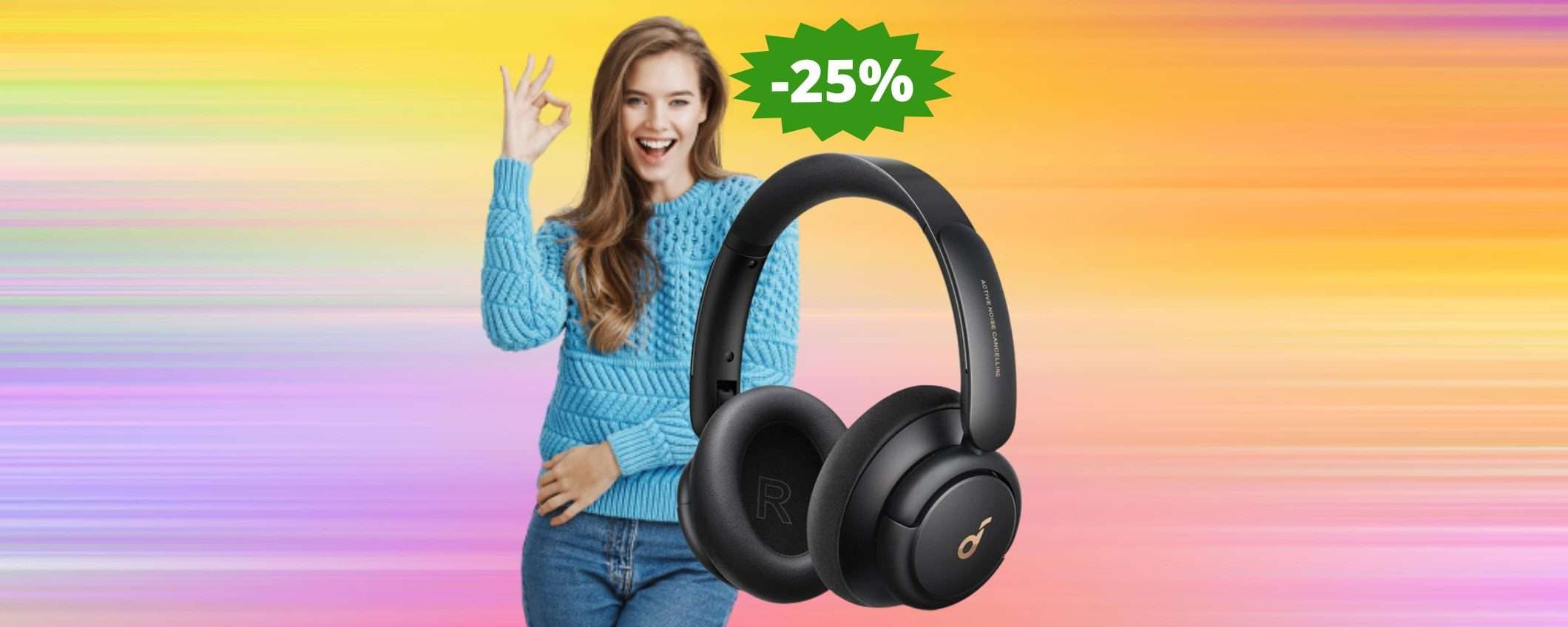 Cuffie Soundcore Q30: sconto ESCLUSIVO del 25% su Amazon