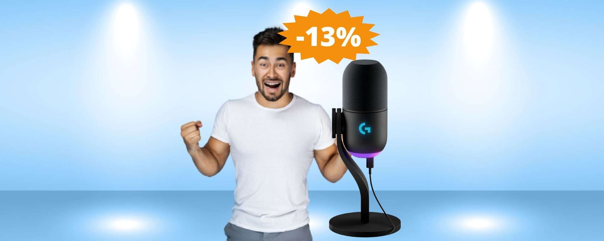 Microfono Logitech G Yeti GX: sconto ESCLUSIVO su Amazon (-13%)