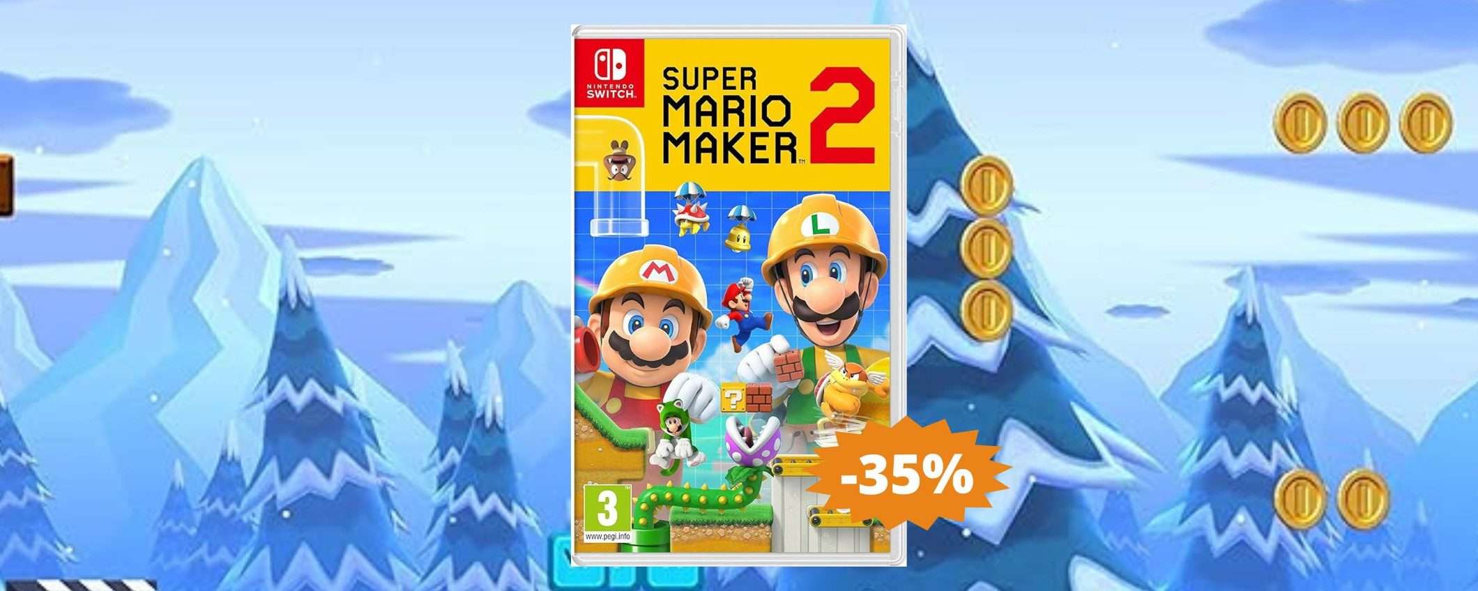 Super Mario Maker 2: sconto IMPERDIBILE del 35% su Amazon