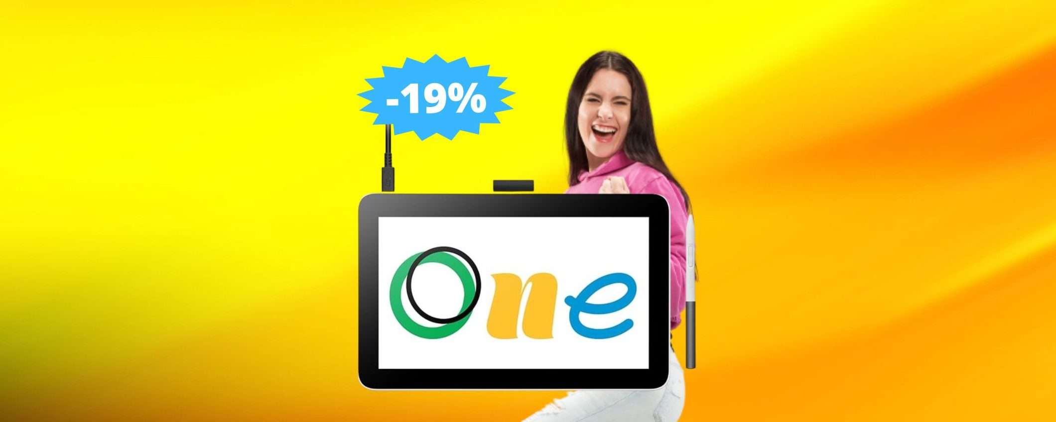 Tavoletta grafica Wacom One 12 Touch: IMPERDIBILE con il 19% di sconto