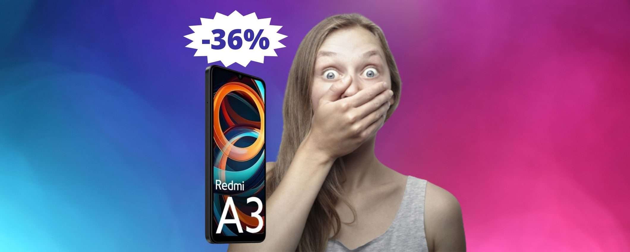 Xiaomi Redmi A3: lo smartphone di qualità senza pretese (-36%)