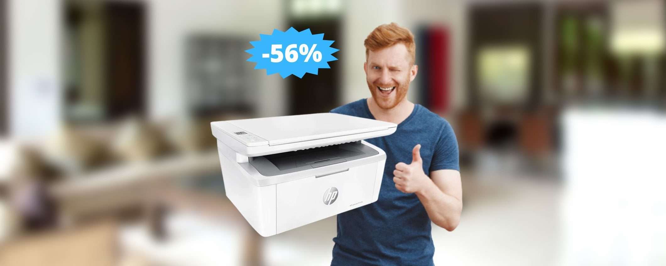 Stampante HP LaserJet M140w: prezzo BOMBA su Amazon (-56%)