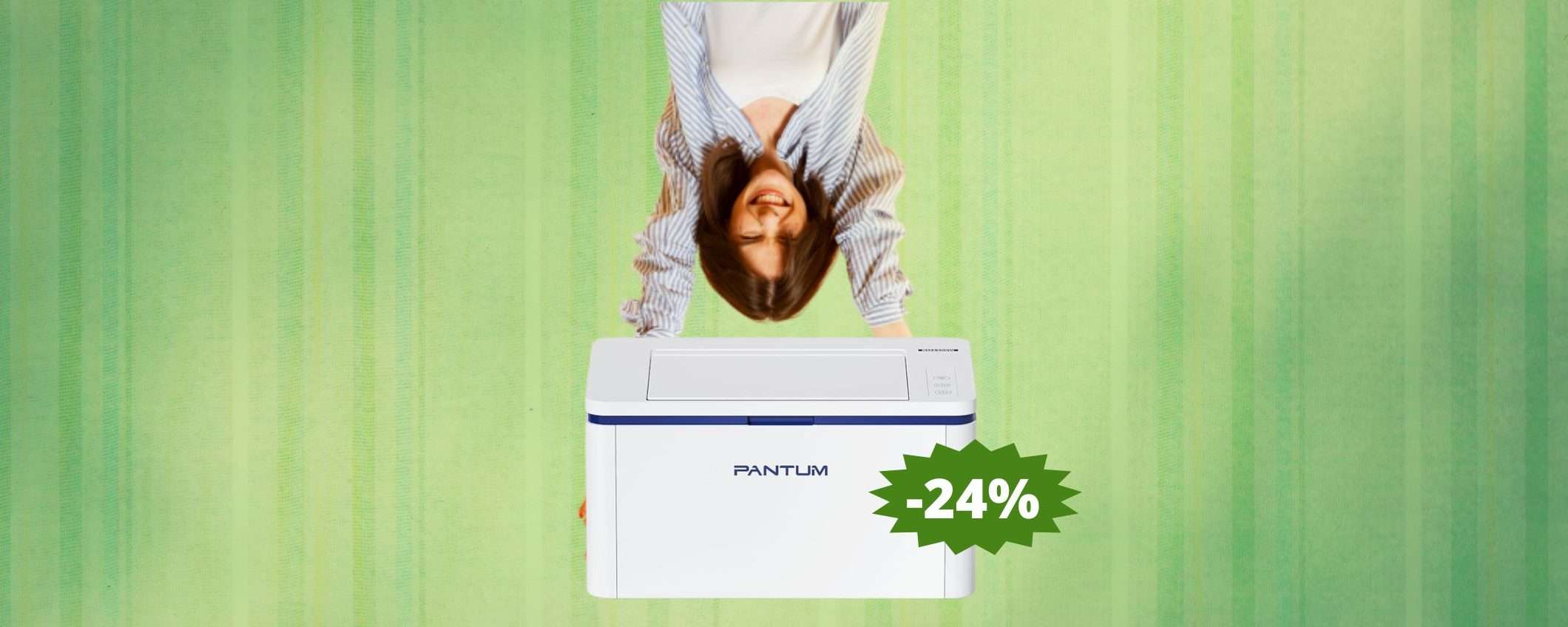 Stampante laser PANTUM: IMBATTIBILE sotto i 100 euro (-24%)