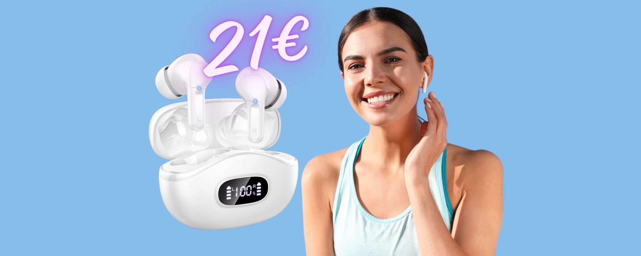 Cuffiette Bluetooth a POCHISSIMO che non deludono: su Amazon 21€