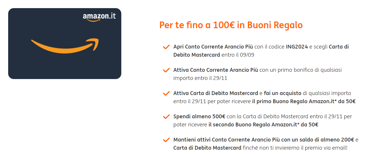 fino a 100 euro di Buoni Amazon