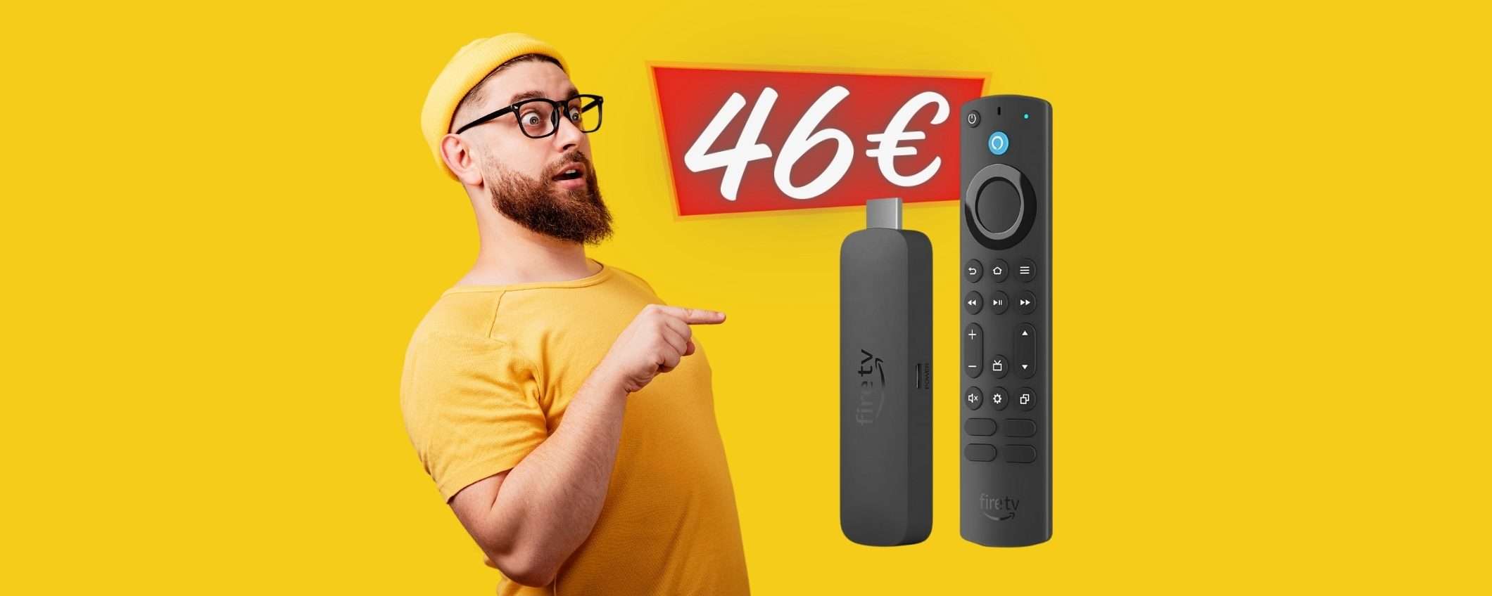 Fire TV Stick 4K Max al MINIMO STORICO: trasforma la tua TV con 46€