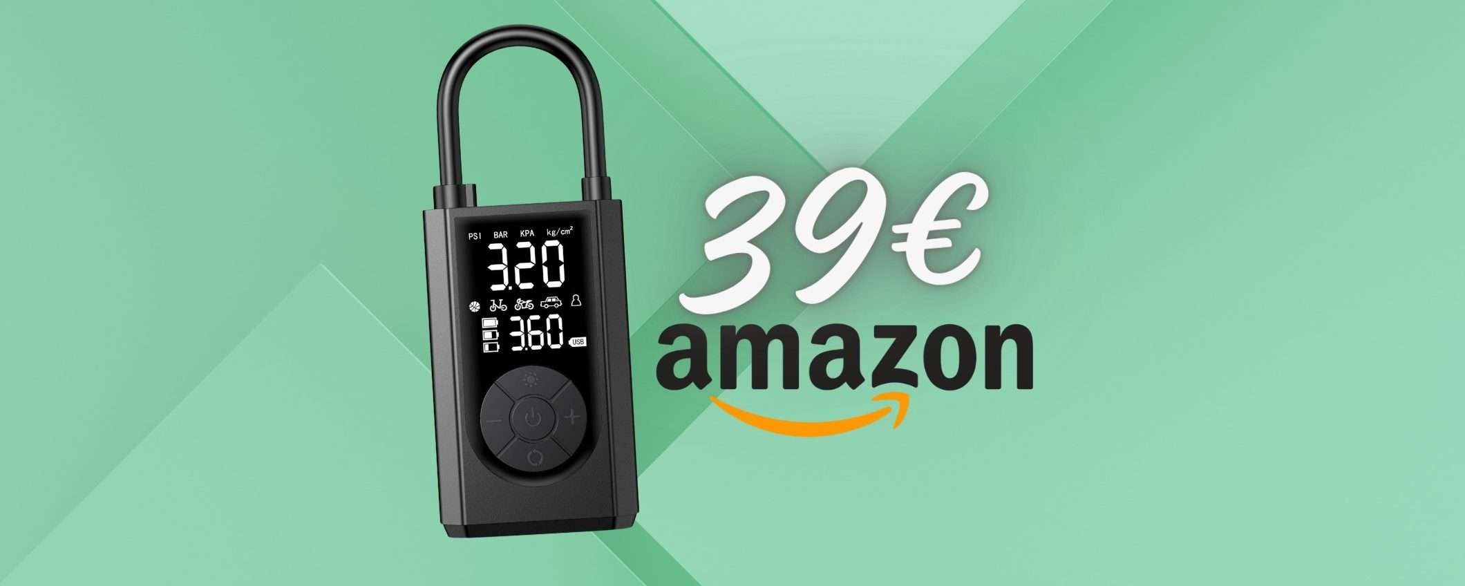 Mini compressore portatile a PREZZO REGALO, solo 39€ su Amazon