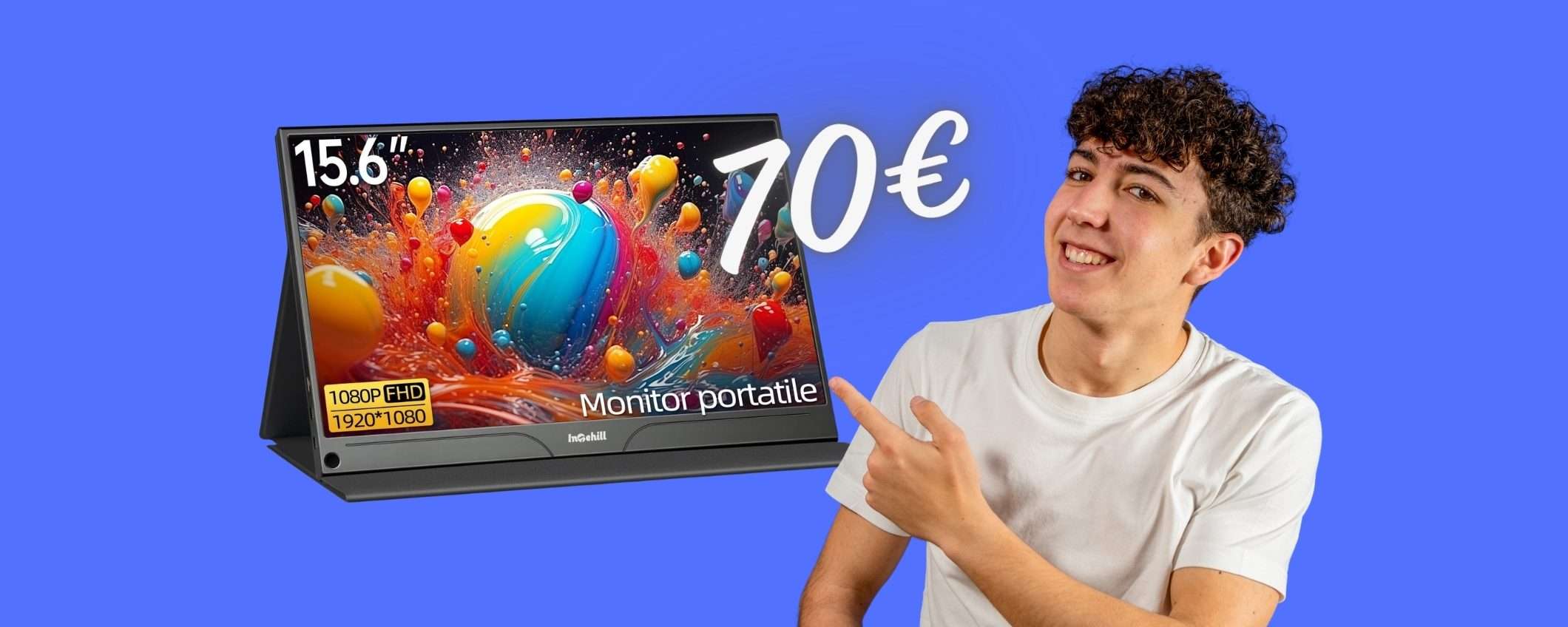 Monitor portatile da 15,6 pollici a SOLI 70€: ROBA da MATTI