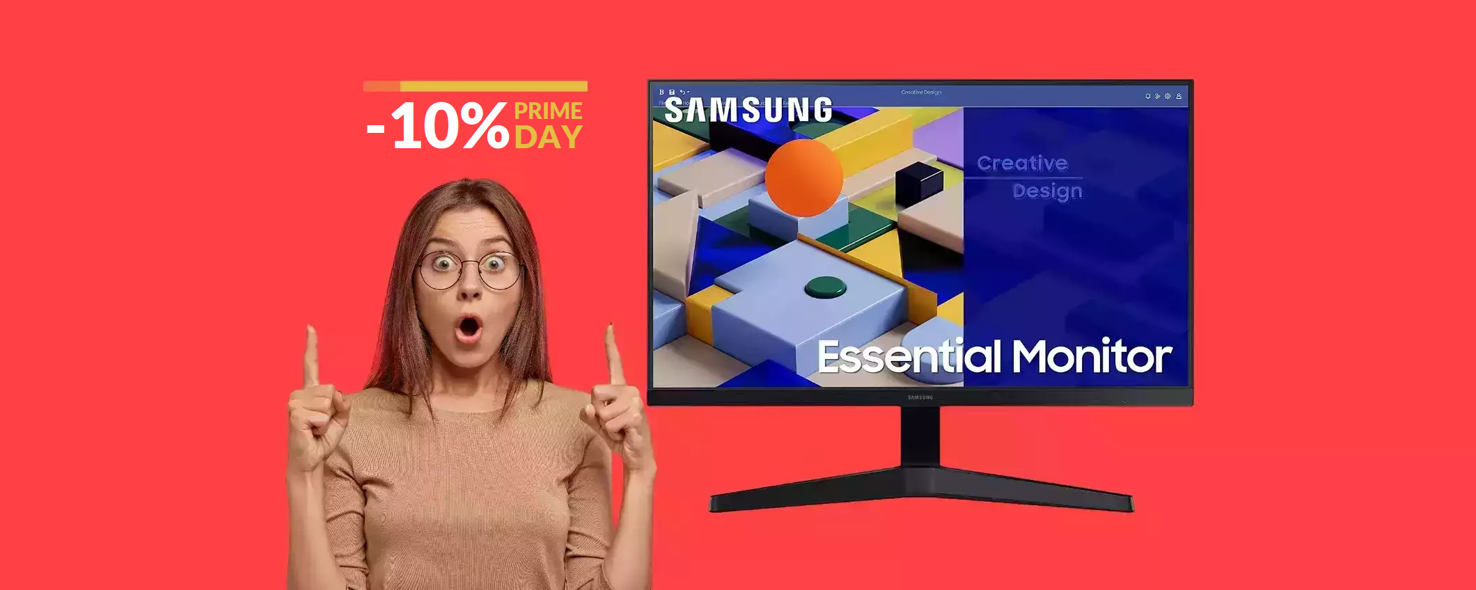 Monitor FullHD 24'' Samsung ad 89€ grazie alle Offerte Prime Day