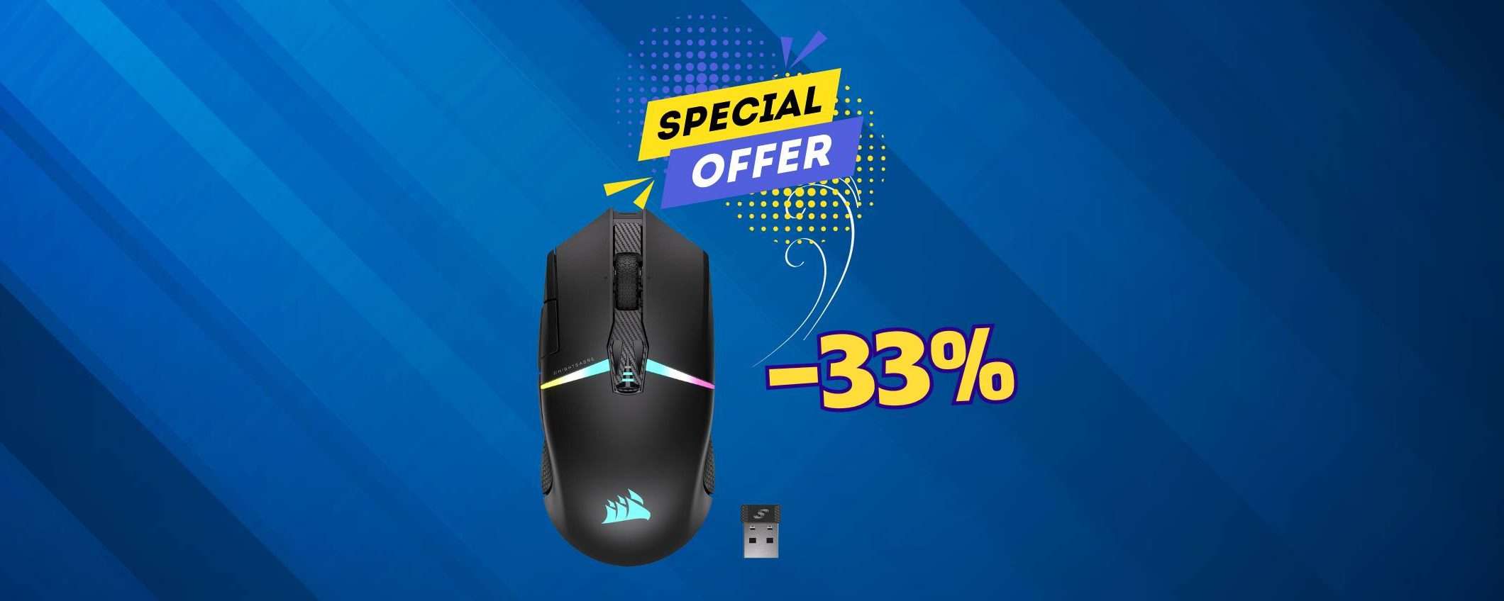 Mouse Corsair Nightsabre: ribasso del 33% per giocare al meglio!