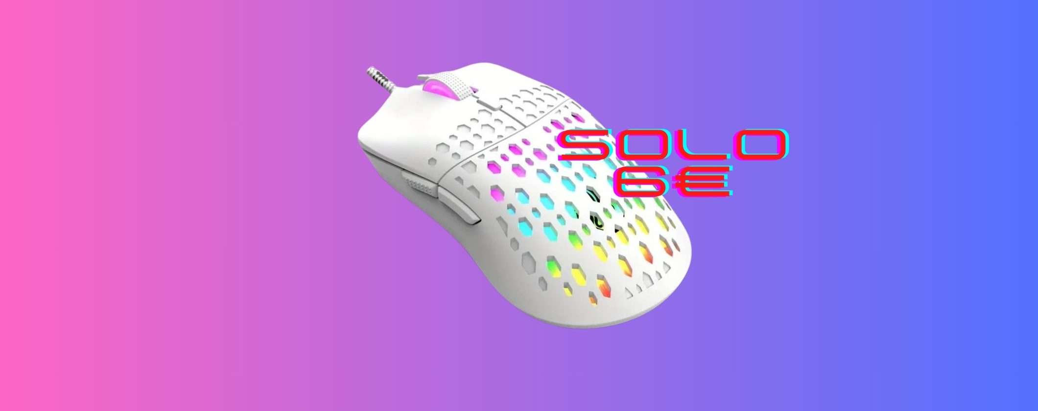 Mouse Gaming ultra leggero cablato a soli 6€ su TEMU