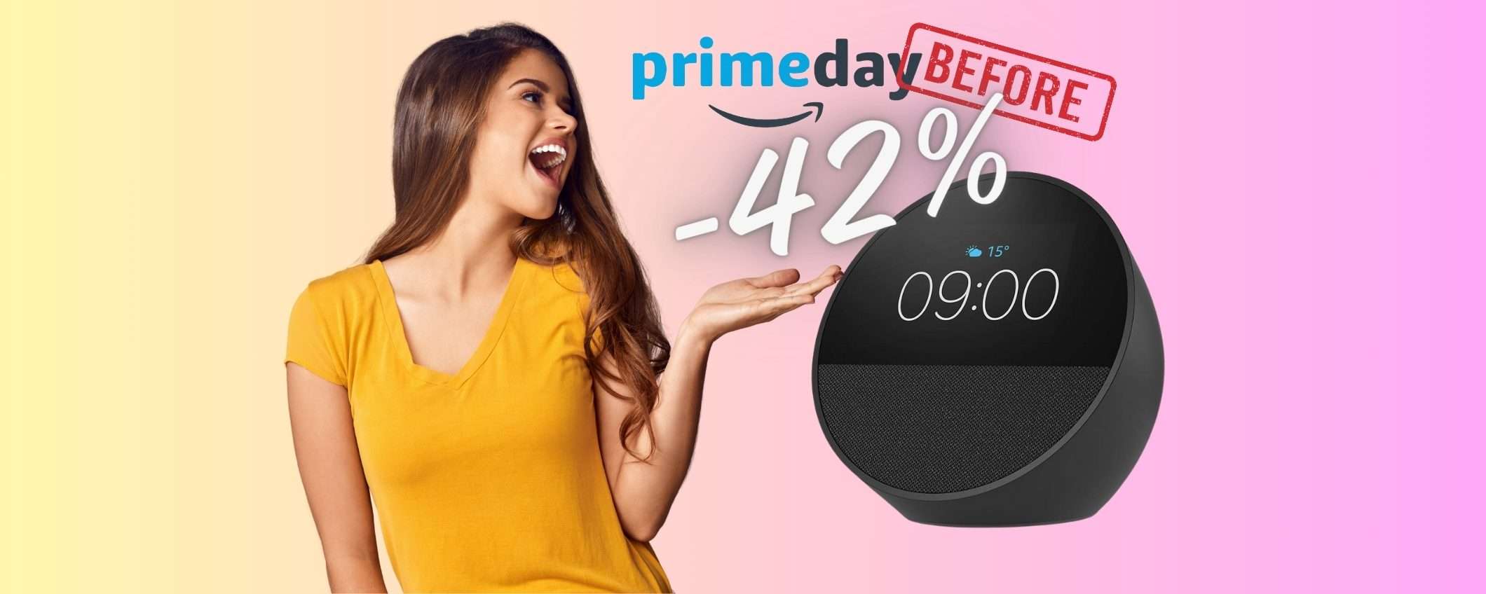 Nuovo Amazon Echo Spot in OFFERTA LANCIO al 42% in MENO