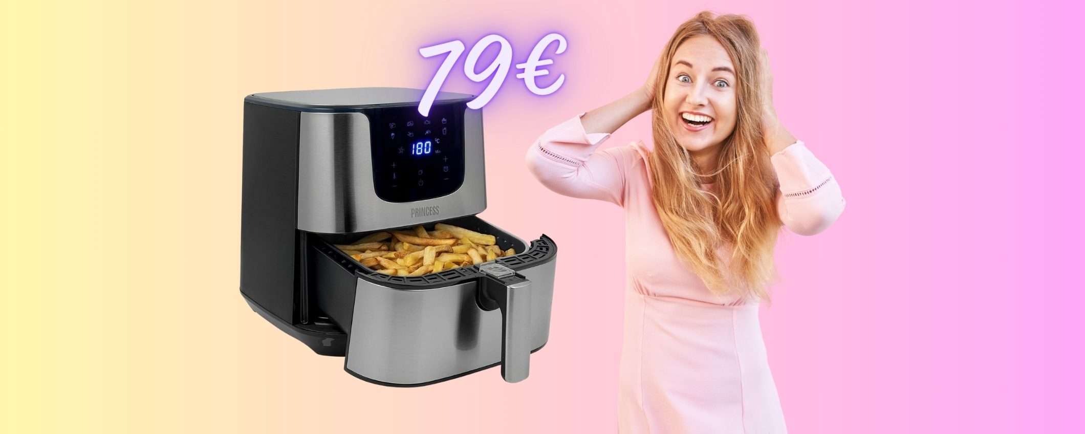 OFFERTA SPAZIALE su eBay per la friggitrice ad aria Princess da 5,5L (79€)