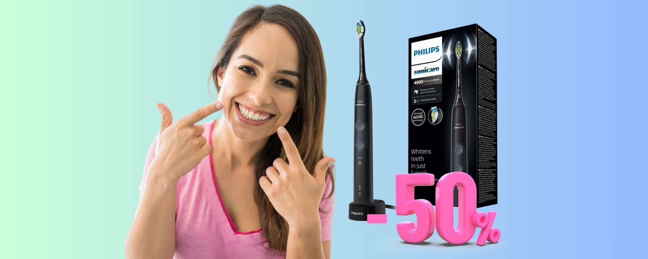 Philips Sonicare: spazzolino elettrico a METÀ PREZZO su Amazon