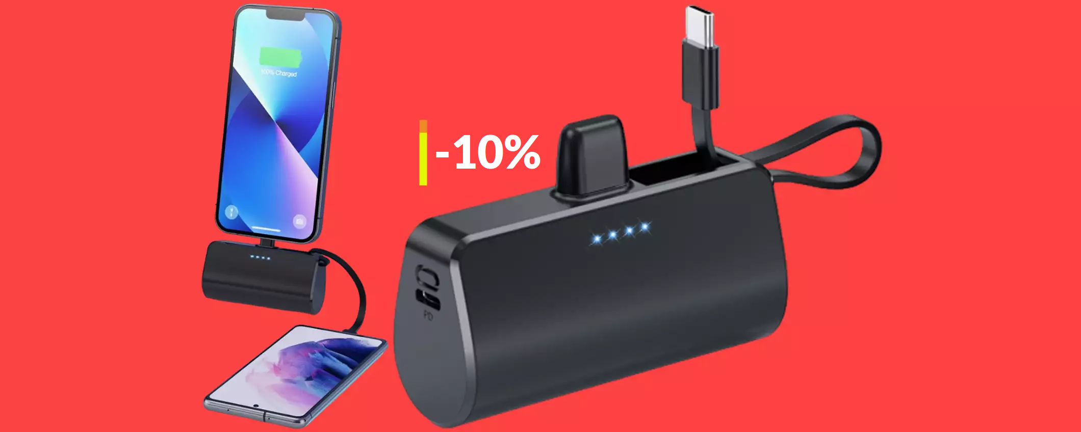 MINI powerbank per iPhone: bastano 21€ spuntando il COUPON