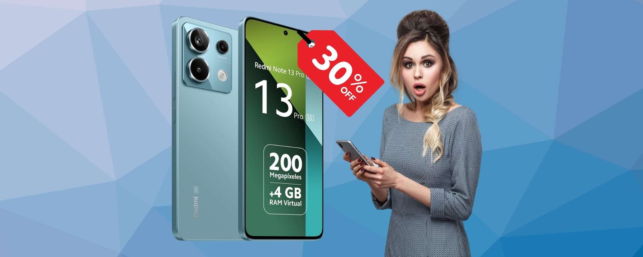 Redmi Note 13 Pro 5G da 256GB a 55€ in 5 mesi SENZA INTERESSI