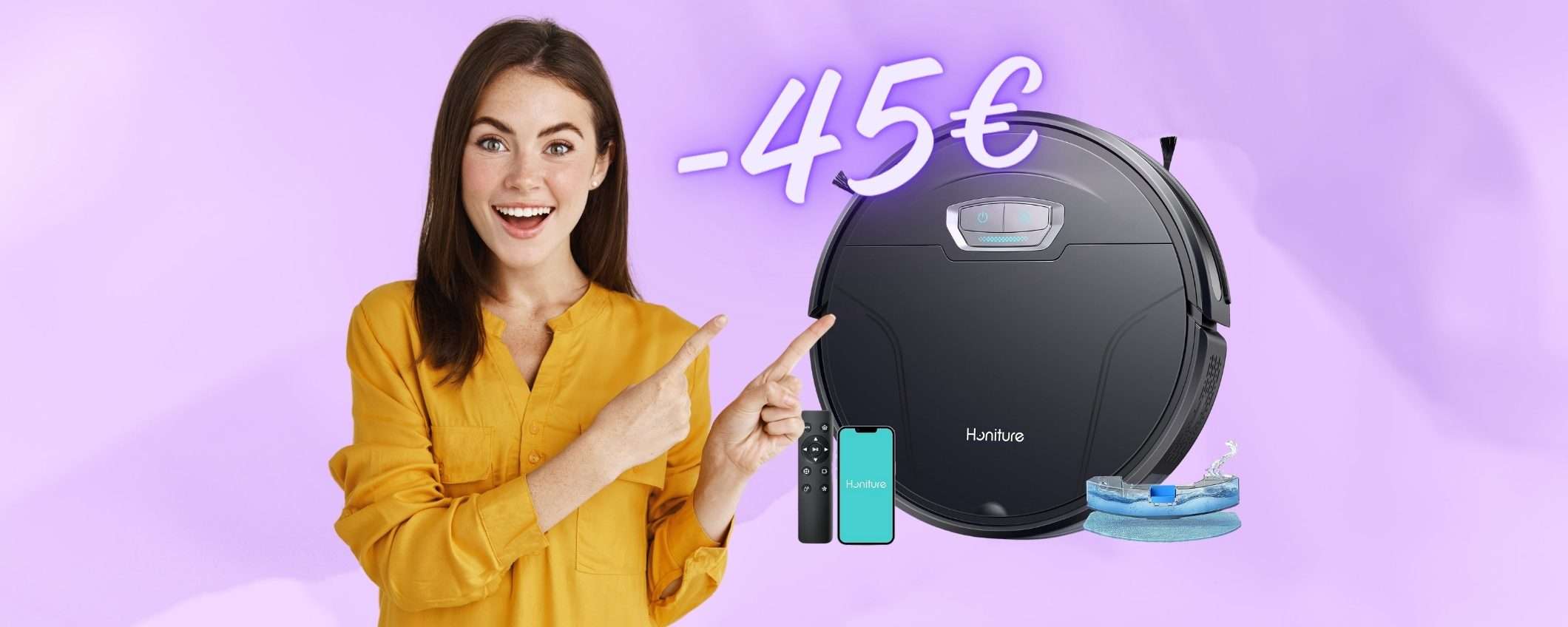 Robot che aspira e lava in una passata tuo a 45€ in MENO con il COUPON