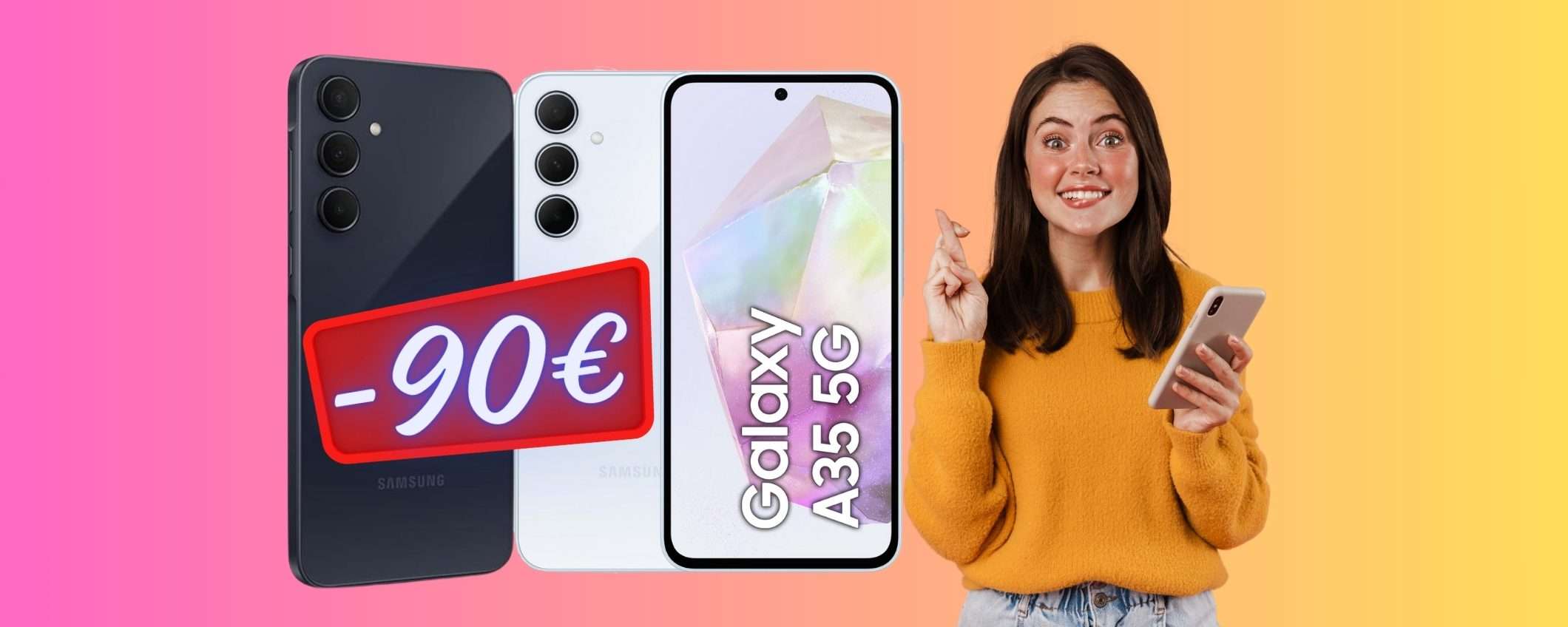 Samsung Galaxy A35 5G da 128GB a 90€ in MENO è un vero AFFARE