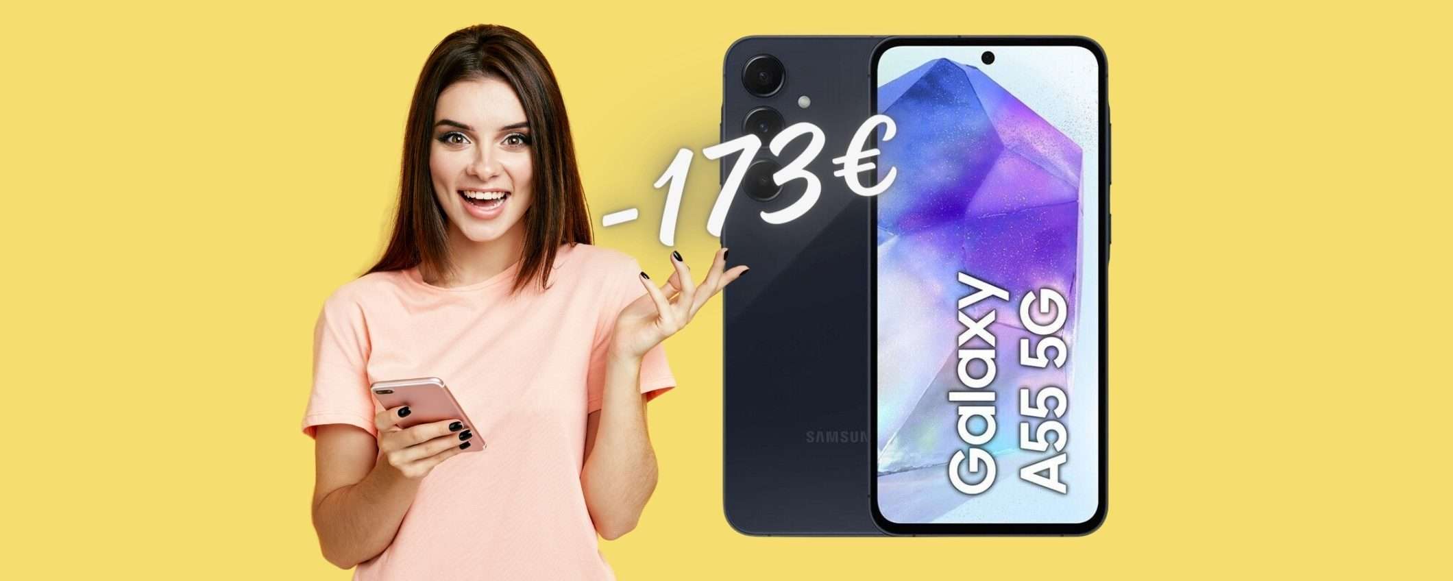 Samsung Galaxy A55 5G da 256GB CROLLA su eBay, ora RISPARMI 173€