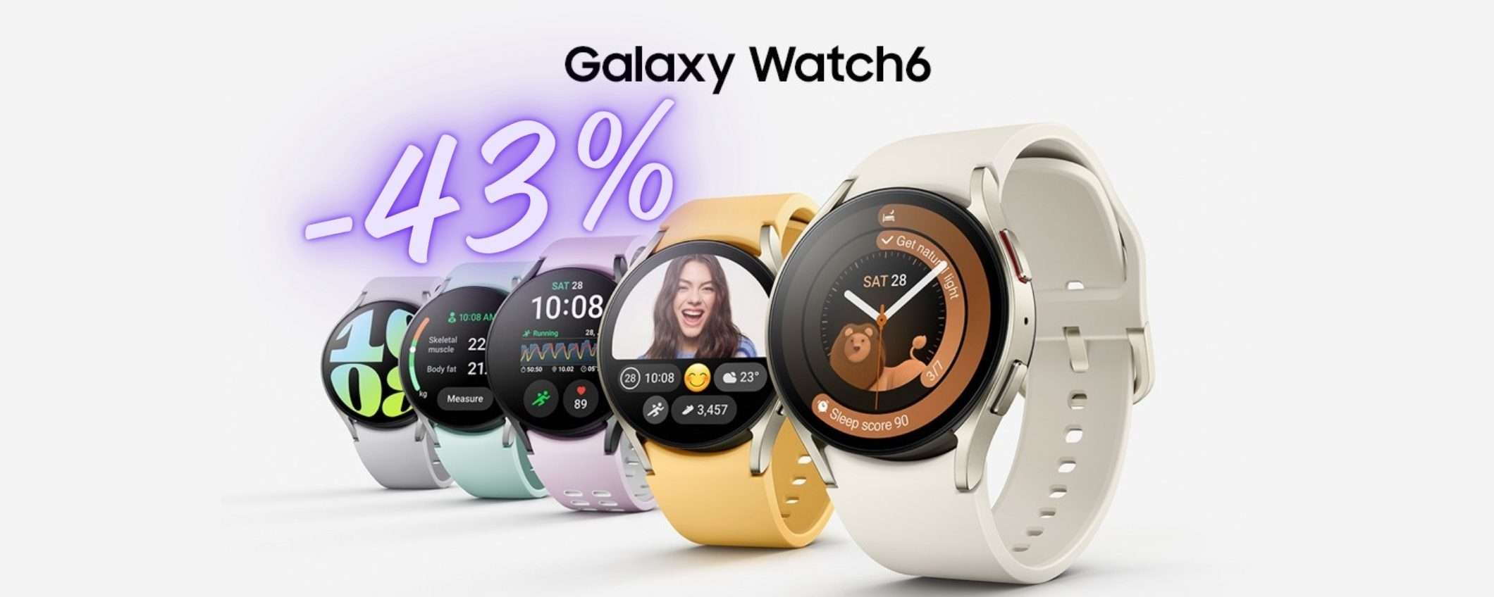 Samsung Galaxy Watch6 LTE ritorna al MINIMO STORICO Amazon (-43%)