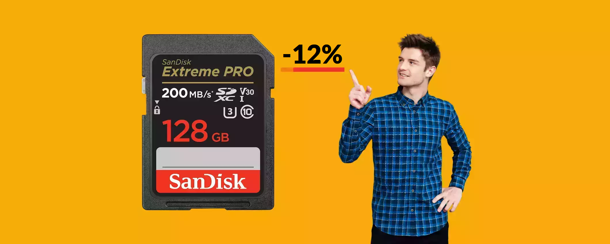 Scheda SD SanDisk 128GB, è la più VENDUTA: già tua con 27€