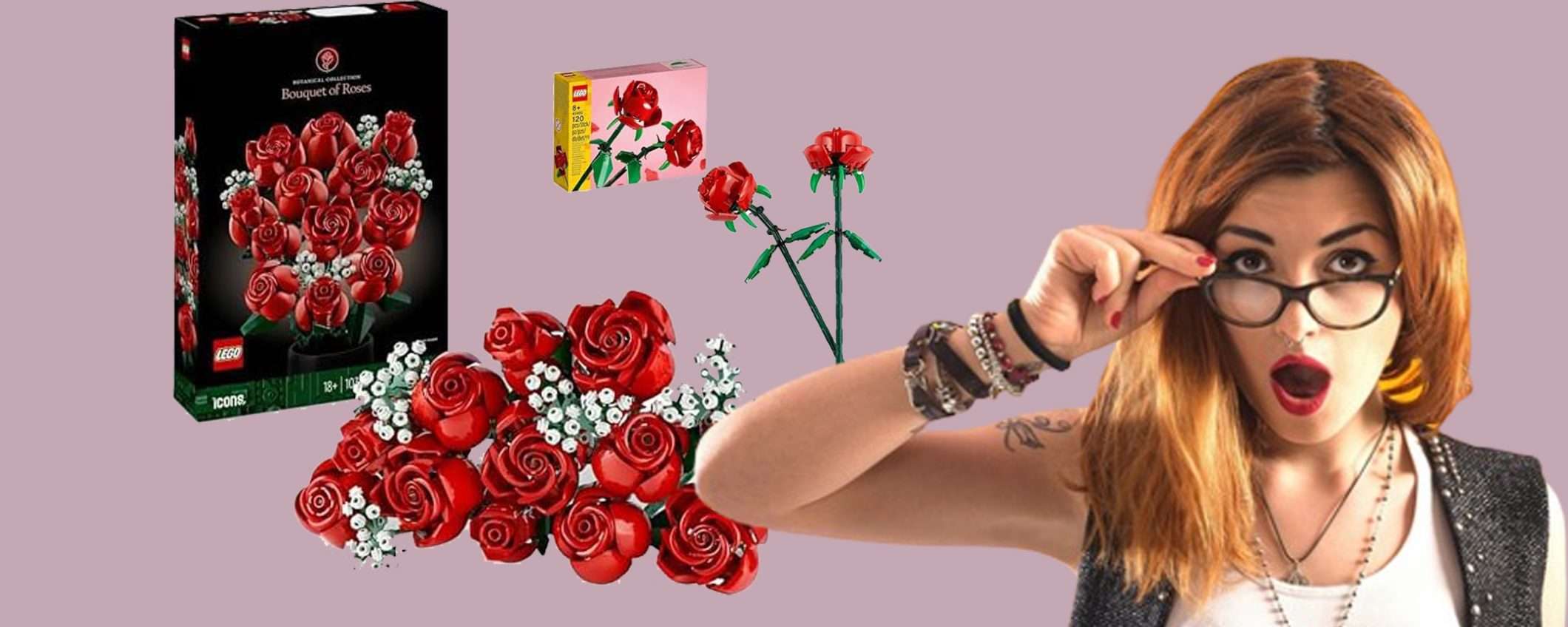 Set LEGO Icons Bouquet di Rose in offerta BOMBA su Amazon!