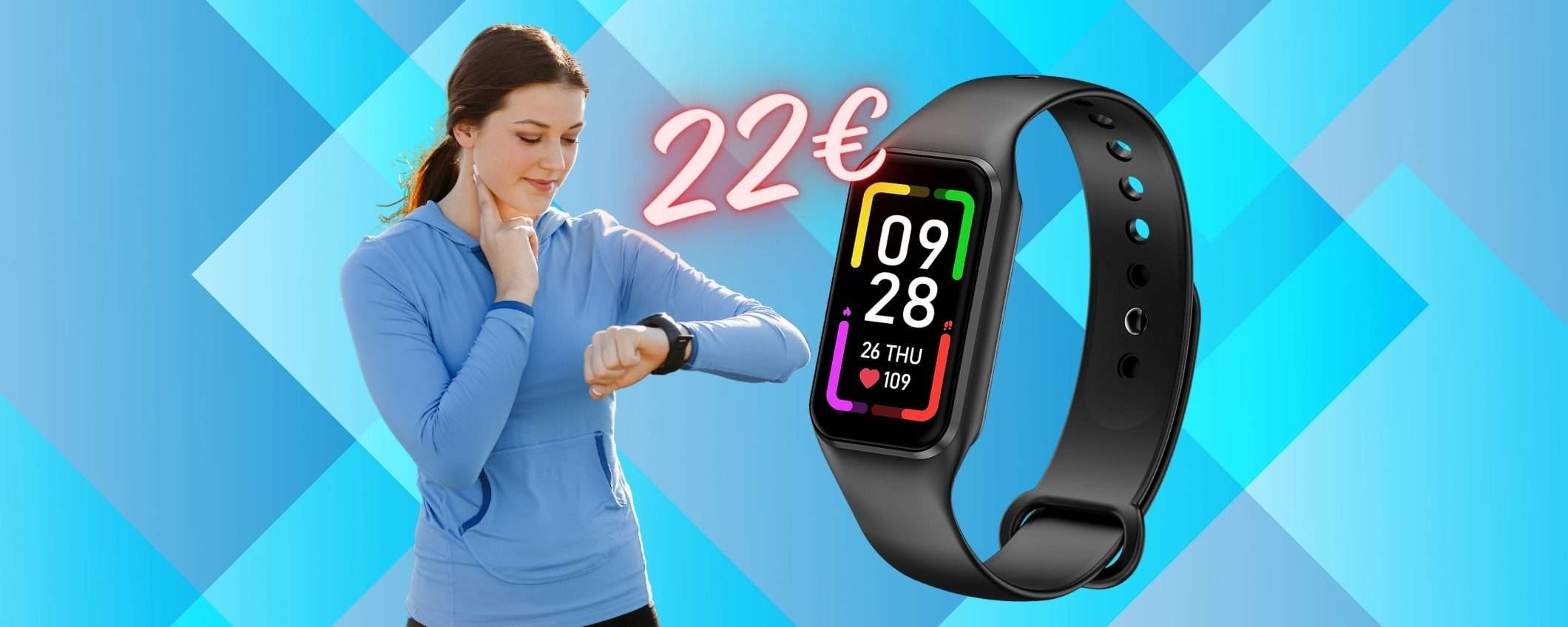 Smartwatch per il fitness in DOPPIO SCONTO ora è tuo a soli 22€