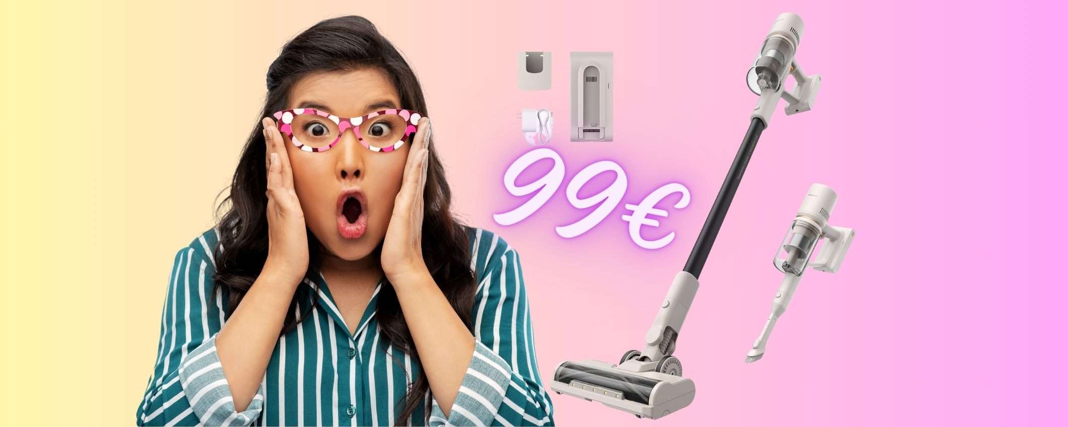 SOLO 99€ per questo aspirapolvere senza fili MERAVIGLIOSO (Amazon)