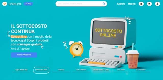 sottocosto online continua unieuro