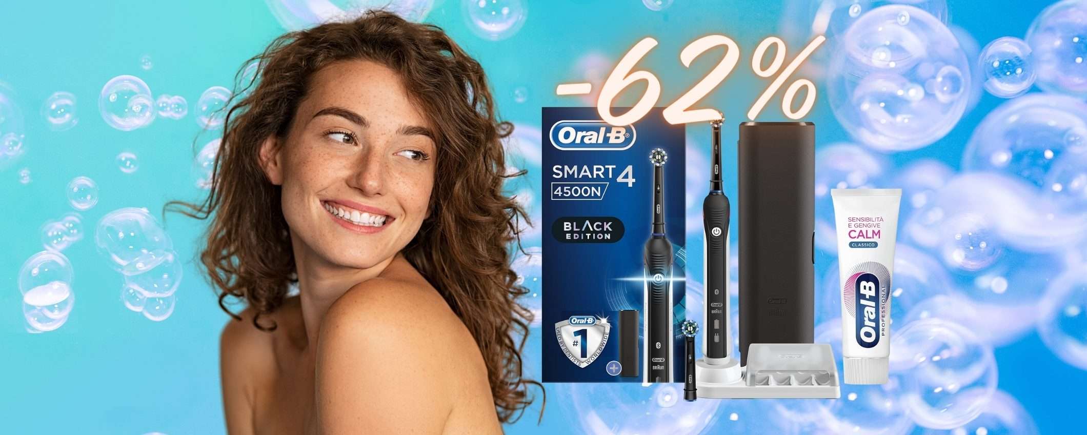 Spazzolino elettrico Oral-B Smart 4 a PREZZO da FAVOLA su Amazon (-62%)