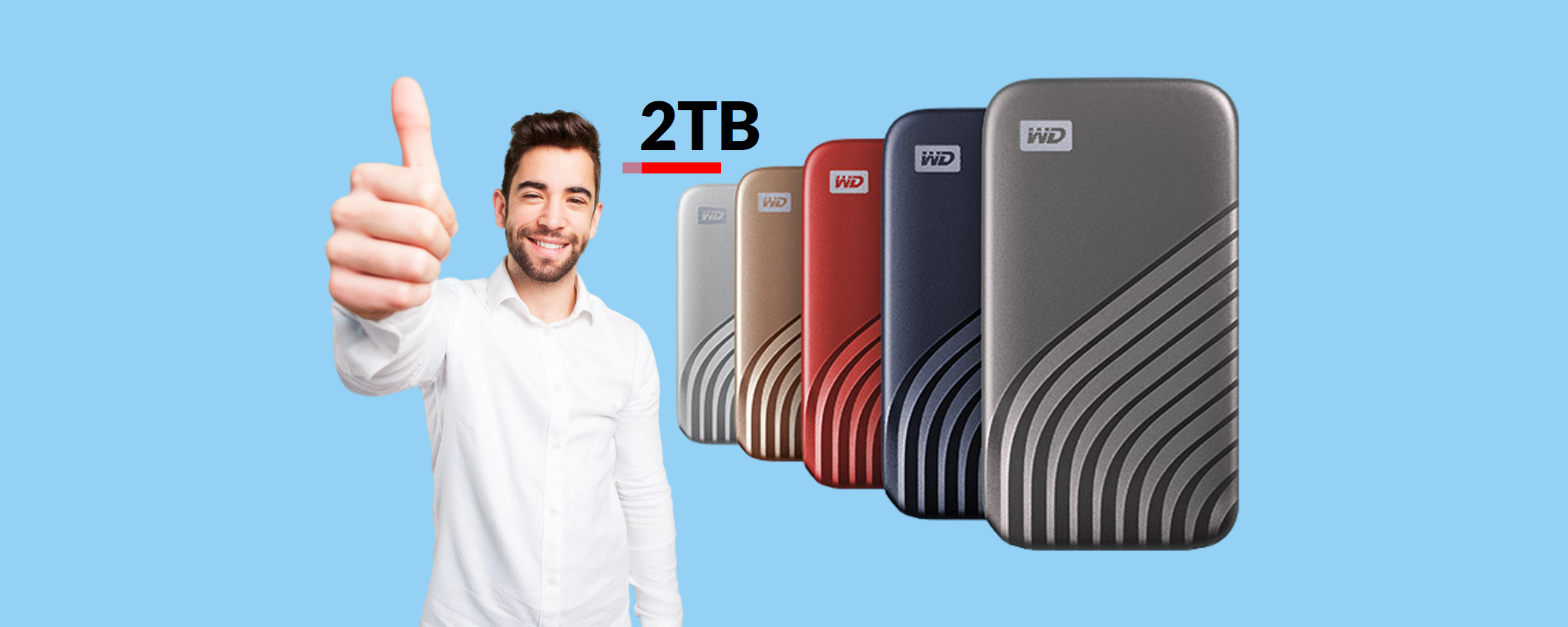 SSD esterno 2TB in OFFERTA a soli 179€: se cade NON si rompe