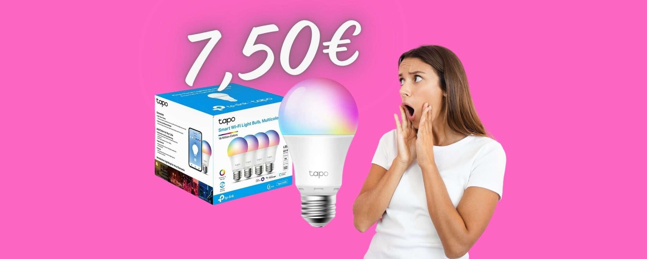 TP-Link L530E: 4 lampadine WiFi multicolore in OFFERTA a 29,99€