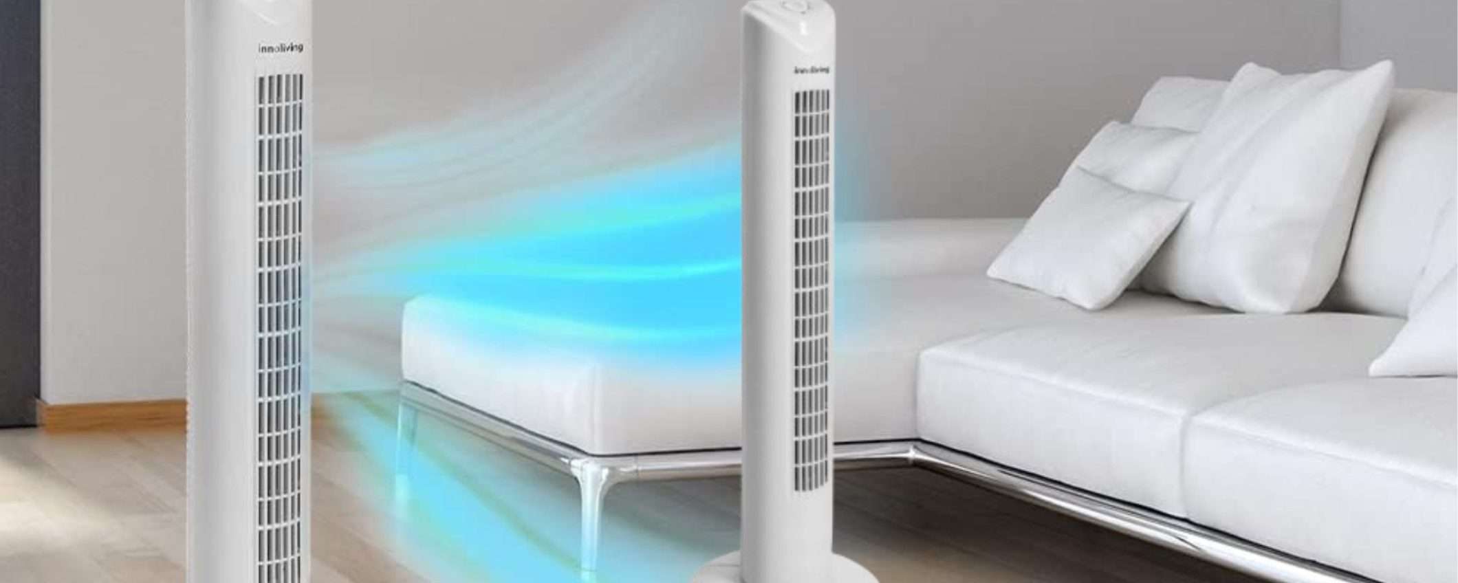 Ventilatore a torre a 26€: bello, SILENZIOSO e super potente (Amazon)