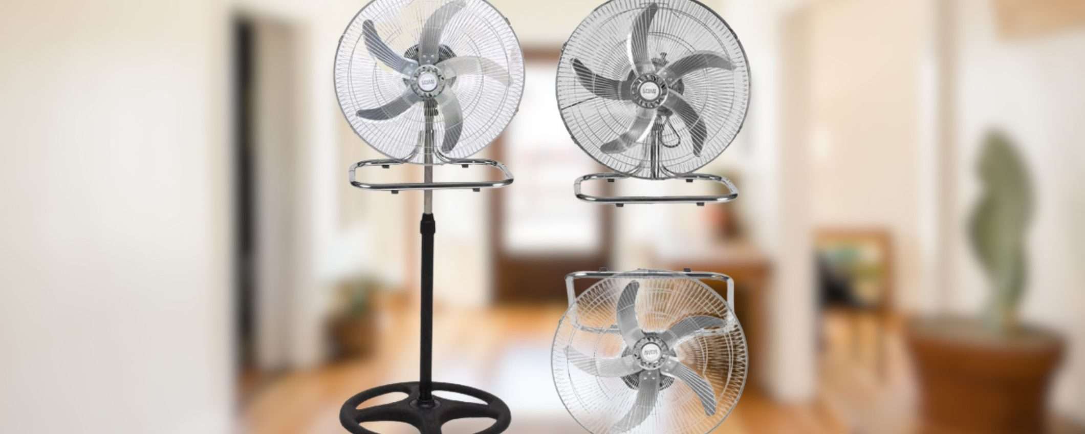 Un ventilatore 3 in 1 POTENTISSIMO: da terra, da tavolo e da muro (35€)