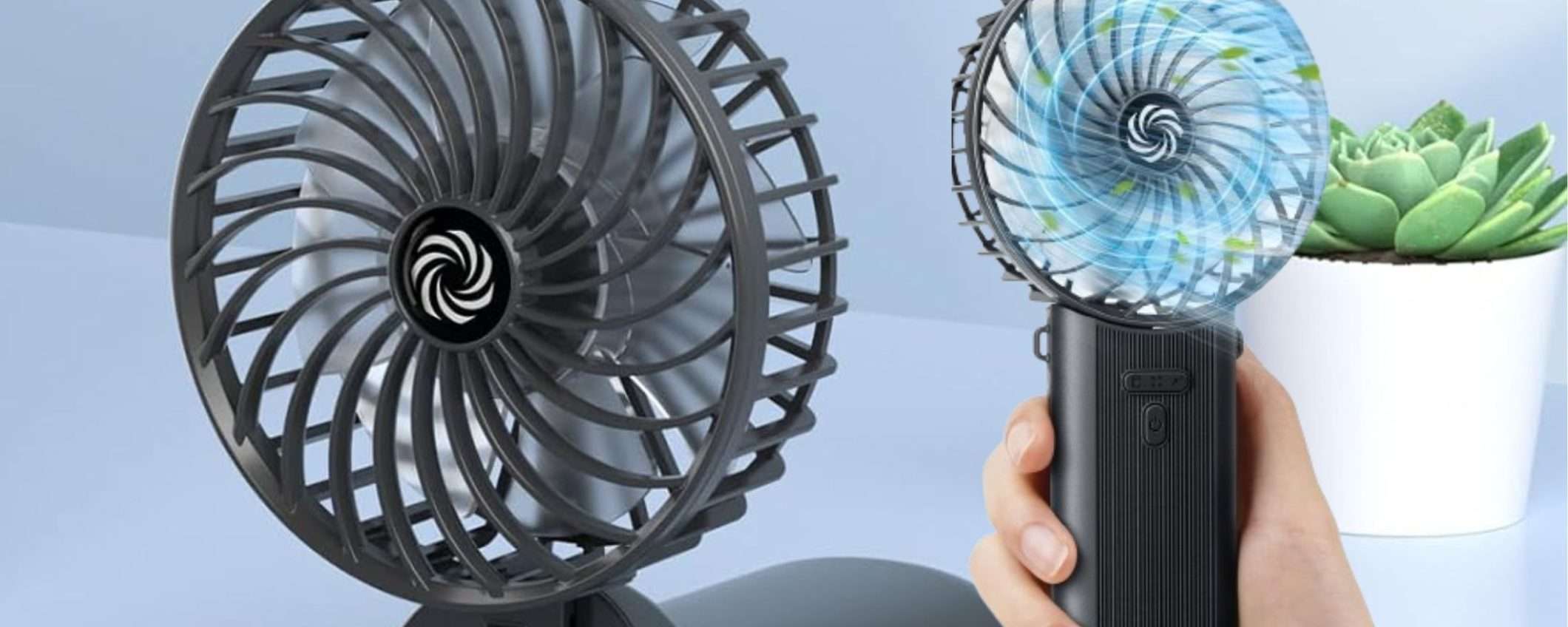 Ventilatore ricaricabile 3 in 1 a prezzo RIDICOLO su Amazon: da avere (10€)