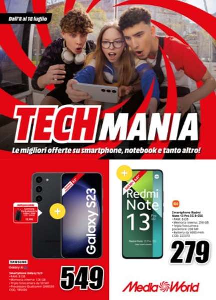 volantino mediaworld tech mania