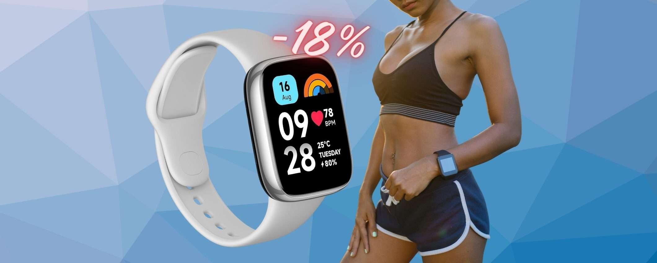 Xiaomi Redmi Watch 3 Active ANCORA in PROMO ma per poco (-18%)